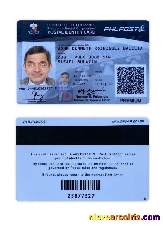 Philippines postal identity card